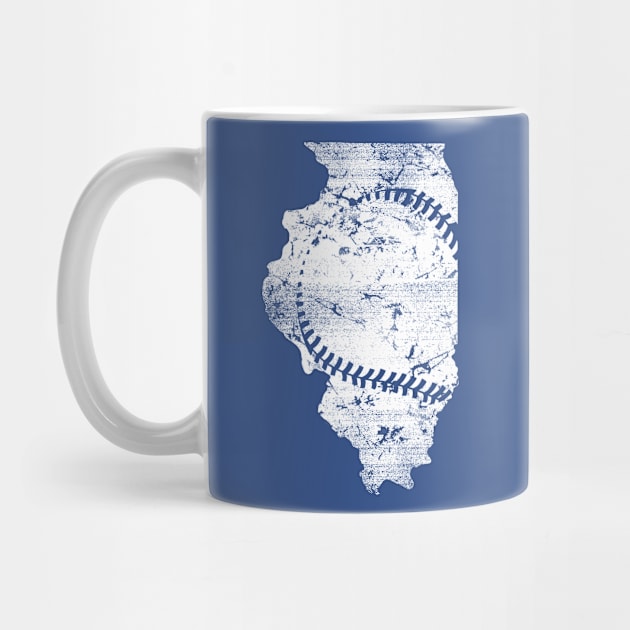 Illinois with Baseball Strings by DMaciejewski